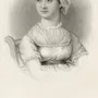 Idealized Victorian engraving of Jane Austen with softened features, from the 1870 Memoir